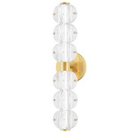 Lindley Bathroom Vanity Light - Aged Brass / Clear