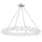 Lindley Chandelier - Polished Nickel / Clear