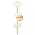 Dawson Wall Sconce - Gold Leaf / White