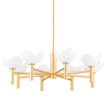 Dawson Chandelier - Gold Leaf / White