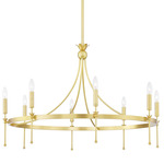 Gates Chandelier - Aged Brass