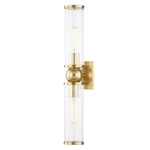 Malone Wall Sconce - Aged Brass / Clear