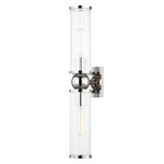 Malone Wall Sconce - Polished Nickel / Clear