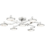 Meander Semi Flush Mount - Polished Nickel / White