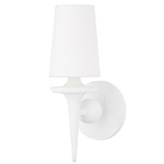 Torch Wall Sconce - White Plaster / White