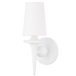 Torch Wall Sconce - White Plaster / White