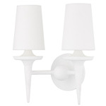 Torch Wall Sconce - White Plaster / White