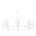 Torch Chandelier - White Plaster / White Torch Chandelier - White Plaster / White
