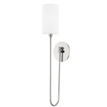 Harlem Wall Sconce - Polished Nickel / White