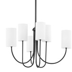 Harlem Chandelier - Old Bronze / White