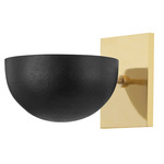 Wells Wall Sconce - Aged Brass / Black