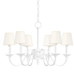 Windsor Chandelier - White Plaster / Cream