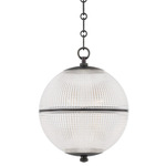 Sphere No. 3 Pendant - Distressed Bronze / Clear