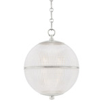 Sphere No. 3 Pendant - Polished Nickel / Clear