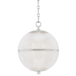 Sphere No. 3 Pendant - Polished Nickel / Clear