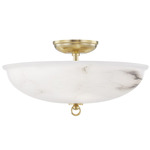 Somerset Ceiling Light - Aged Brass / Alabaster