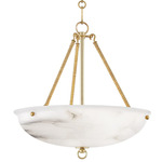 Somerset Pendant - Aged Brass / Alabaster