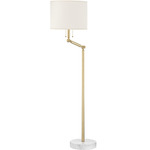 Essex Floor Lamp - Aged Brass / Cream