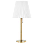 Dorset Table Lamp - Aged Brass / White