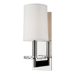 Chelsea Wall Sconce - Polished Nickel / Off White