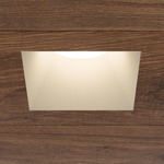 Fraxion3 SQ Fixed Trimless Wood / IC Airtight Housing - Gold Powdercoat
