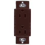 15-Amp Duplex Receptacle - Gloss Brown