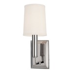 Clinton Wall Sconce - Polished Nickel / Off White