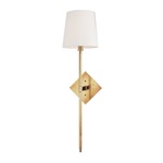 Cortland Wall Sconce - Aged Brass / Off White