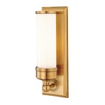 Everett Wall Sconce - Aged Brass / Opal