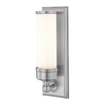 Everett Wall Sconce - Satin Nickel / Opal