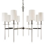 Amherst Chandelier - Polished Nickel / Off White