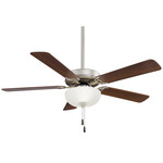 Contractor Ceiling Fan - Brushed Steel / Dark Walnut / Dark Walnut