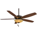 Mojo Ceiling Fan with Light - Oil Rubbed Bronze / Tea Stained / Medium Maple / Dark Walnut