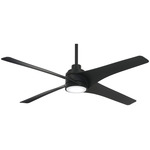 Swept Ceiling Fan with Light - Coal