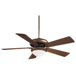 Supra Ceiling Fan - Oil Rubbed Bronze / Medium Maple / Etched Opal