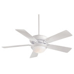 Supra Ceiling Fan - White / Etched Opal