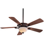 Volterra Ceiling Fan with Light - Volterra Bronze / Natural Walnut / French Scavo