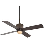 Strata Outdoor Ceiling Fan with Light - Oil Rubbed Bronze / Oil Rubbed Bronze / Tinted Opal
