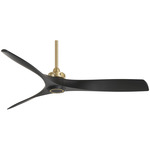 Aviation Ceiling Fan - Soft Brass / Coal/Soft Brass