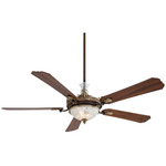 Cristafano Ceiling Fan with Light - Belcaro Walnut / Dark Walnut