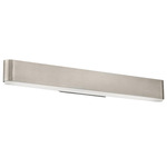 0 to 60 Bath Vanity & Wall Light - Brushed Nickel / White