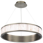 Coliseo Chandelier - Antique Nickel / Alabaster