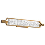 Emblem Bathroom Vanity Light - Aged Brass / Crystal