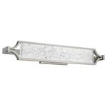 Emblem Bathroom Vanity Light - Brushed Nickel / Crystal