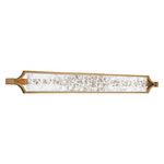 Emblem Bathroom Vanity Light - Aged Brass / Crystal