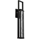 Revere Outdoor Wall Sconce - Black / Clear Seeded