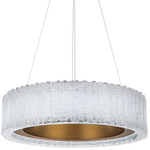 Rhiannon Chandelier - Aged Brass / Clear