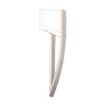 Curvana Wall Sconce - Brushed Nickel / White