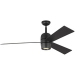 Alba Ceiling Fan with Light - Midnight Black / Midnight Black