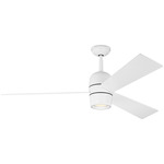Alba Ceiling Fan with Light - Matte White / Matte White